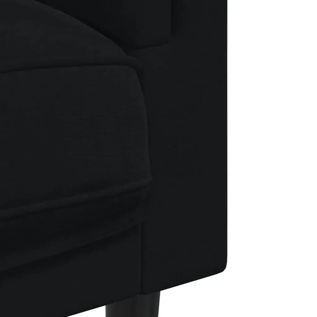 Sofa Chair with Cushion Black Velvet 372627