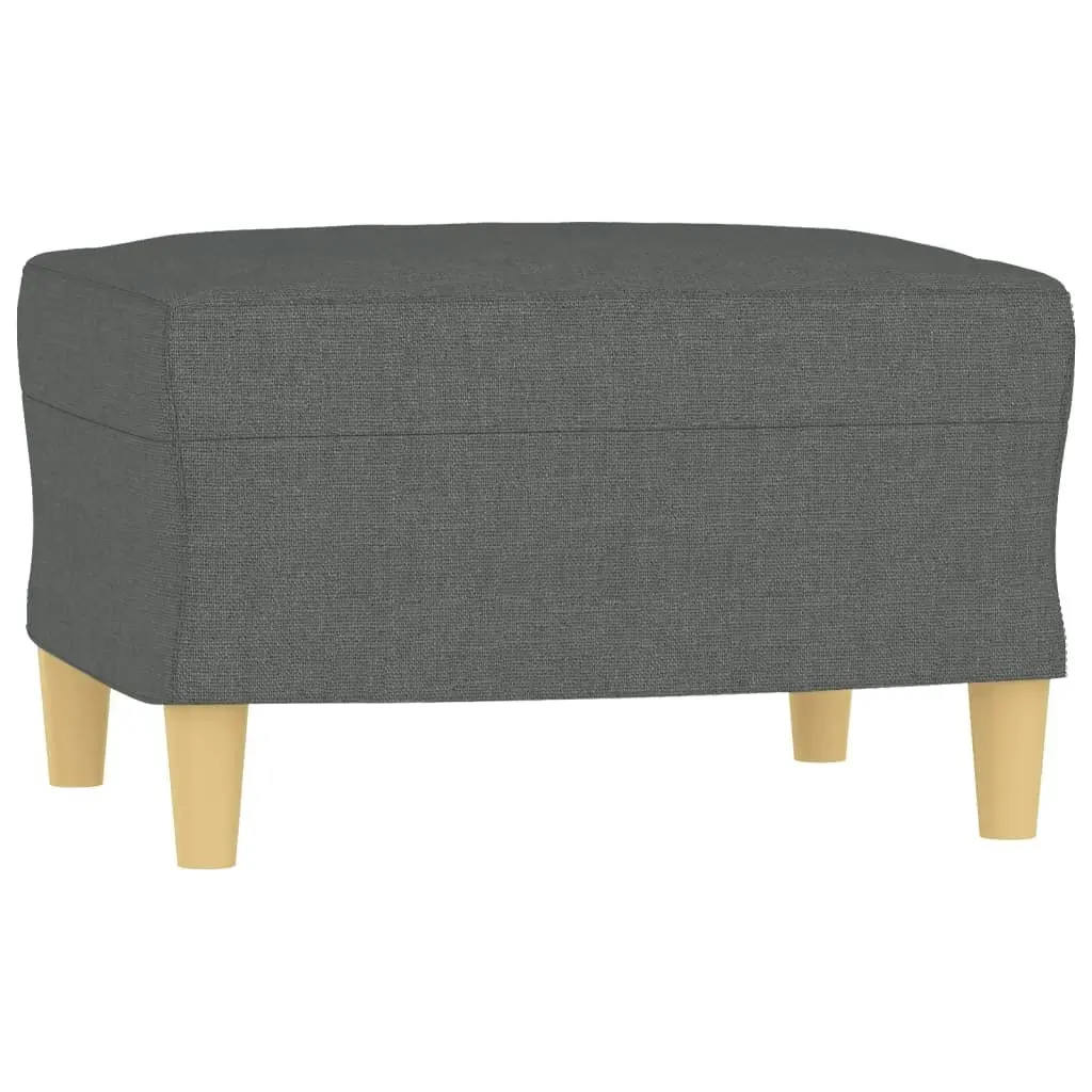 Sofa Chair with Footstool Dark Grey 60 cm Fabric 3200994