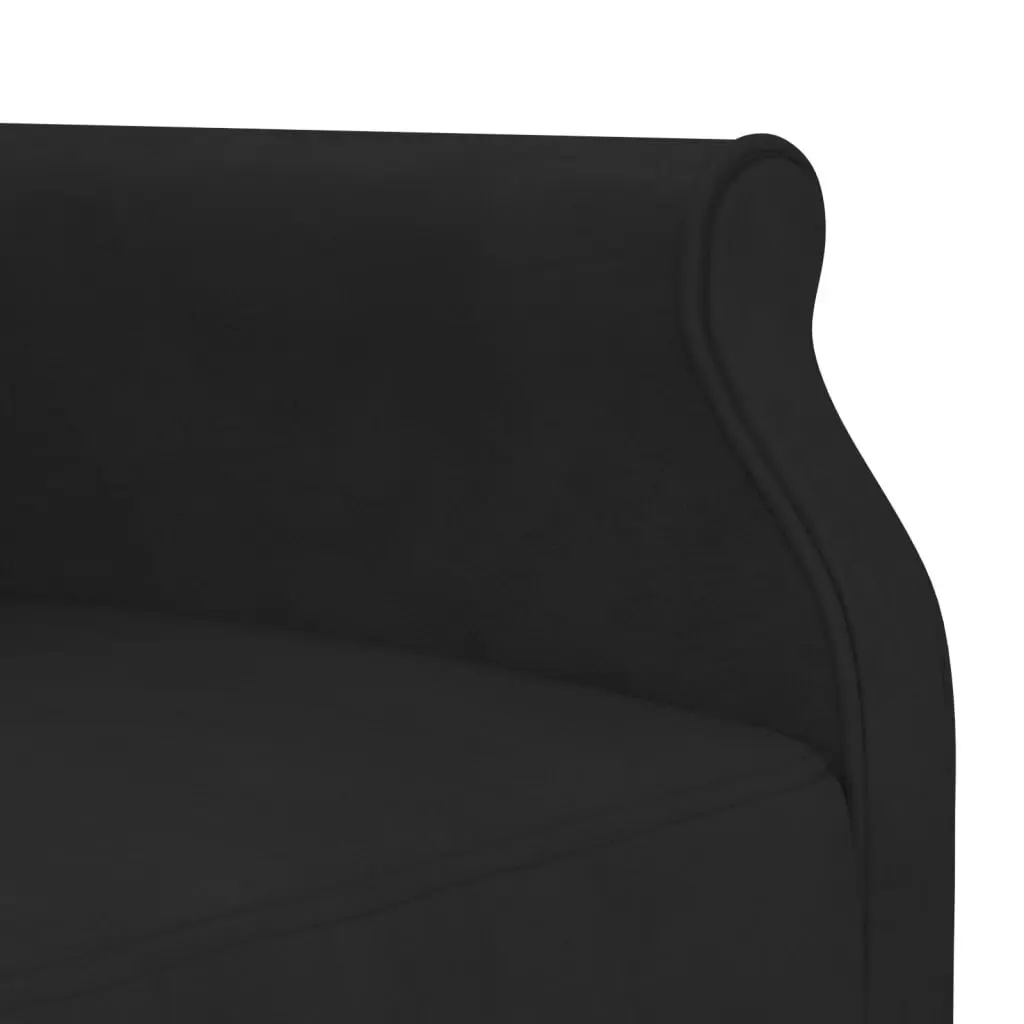 L-shaped Sofa Bed Black 271x140x70 cm Velvet 3157279