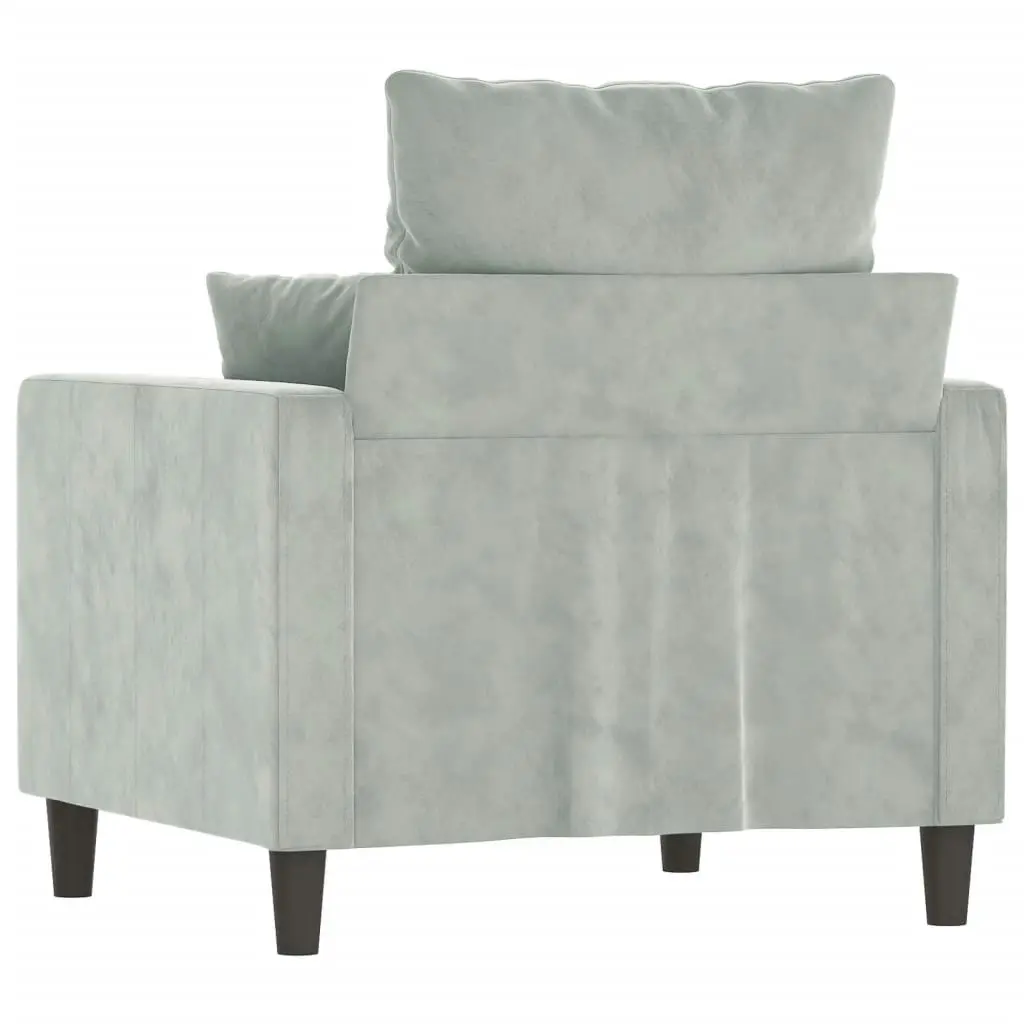 Sofa Chair Light Grey 60 cm Velvet 359283