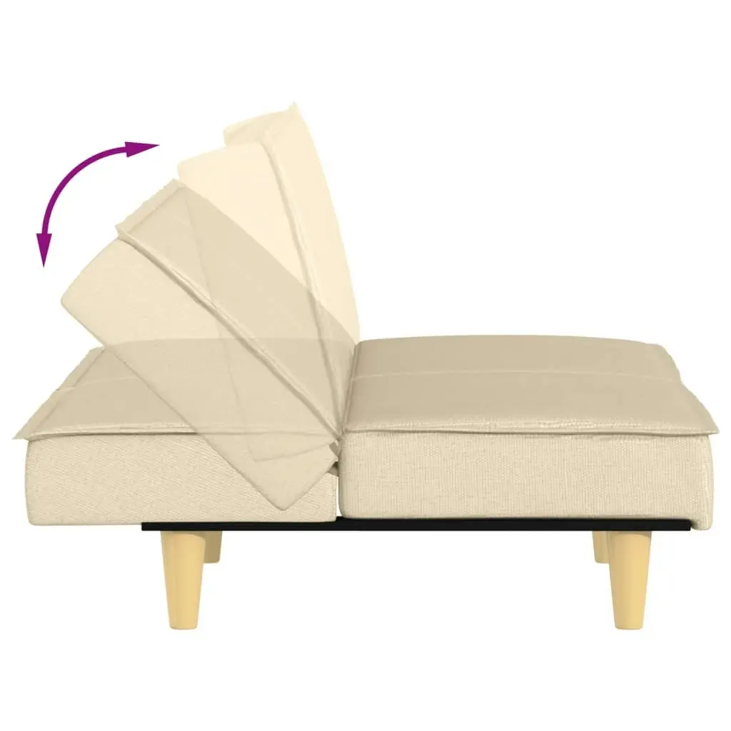 Sofa Bed Cream Fabric 351903