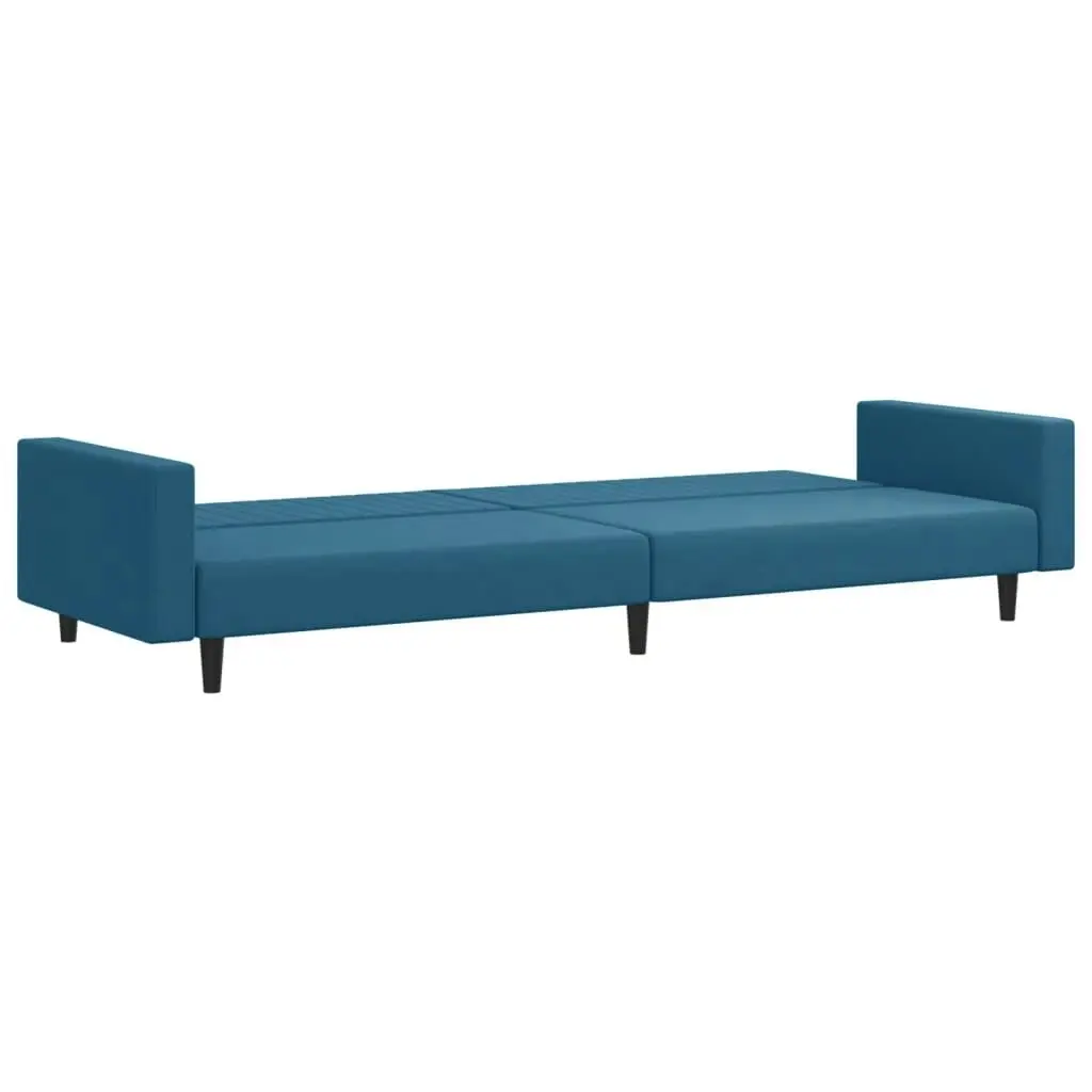 2 Piece Sofa Set Blue Velvet 3216279