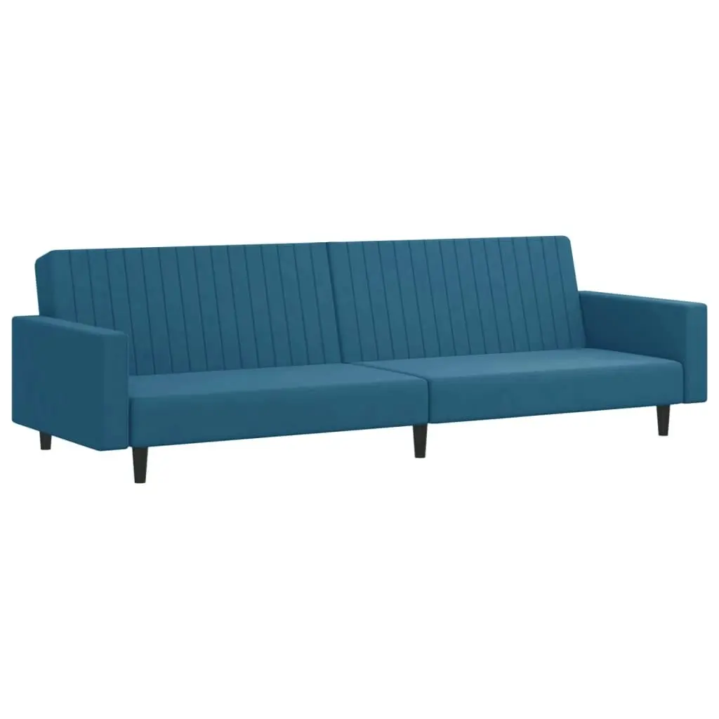 2 Piece Sofa Set Blue Velvet 3216279