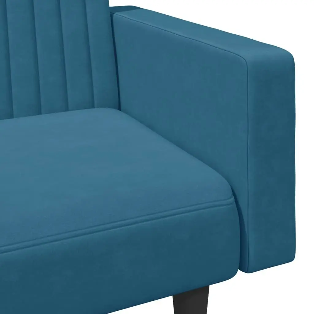 2 Piece Sofa Set Blue Velvet 3216279