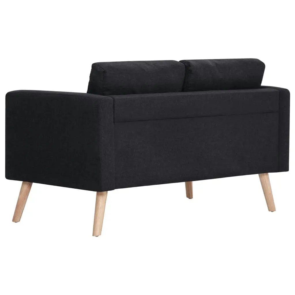 2 Piece Sofa Set Fabric Black 276855