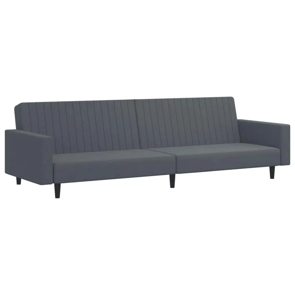 2 Piece Sofa Set Dark Grey Velvet 3216281