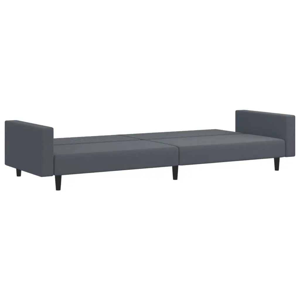 2 Piece Sofa Set Dark Grey Velvet 3216281