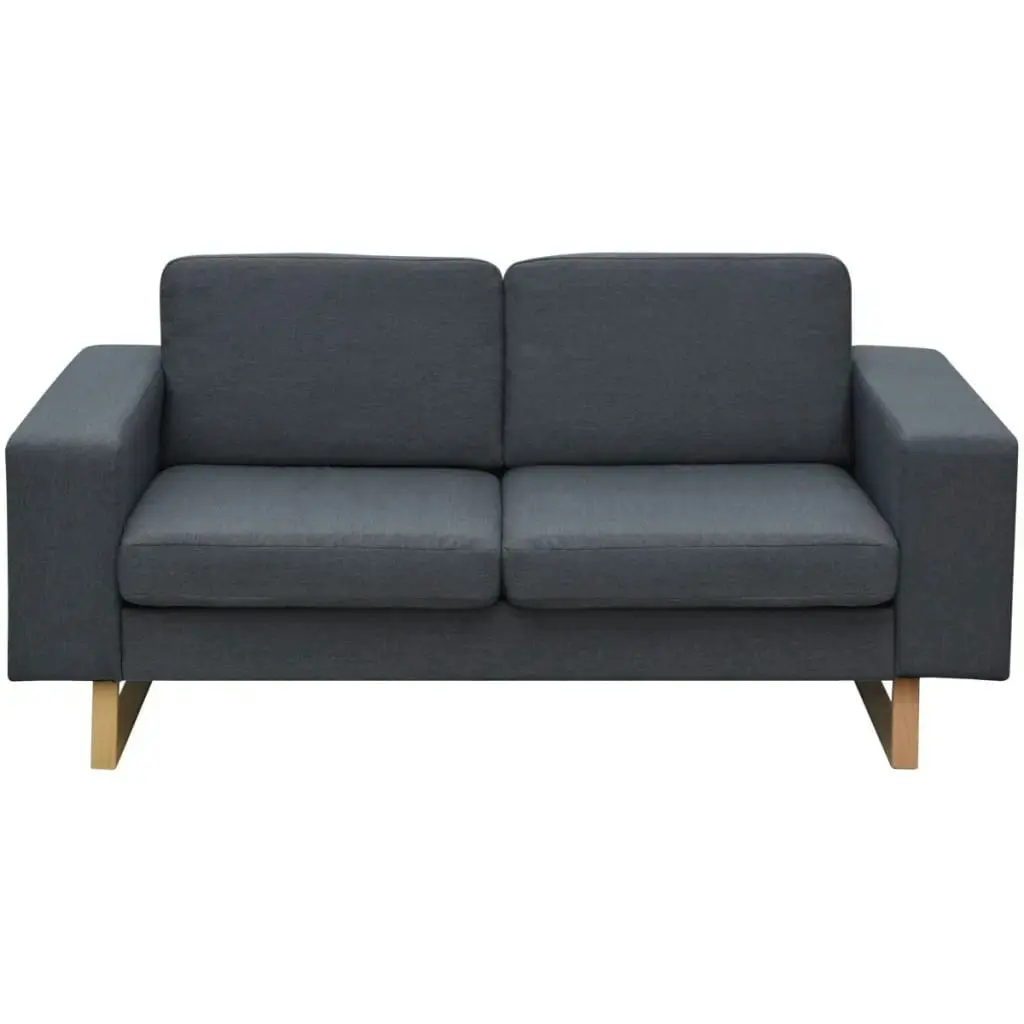 2-Seater and 3-Seater Sofa Set Dark Grey 273816