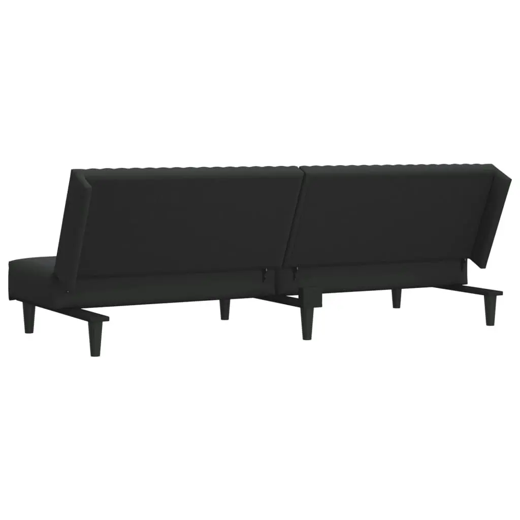 2-Seater Sofa Bed Black Velvet 375932