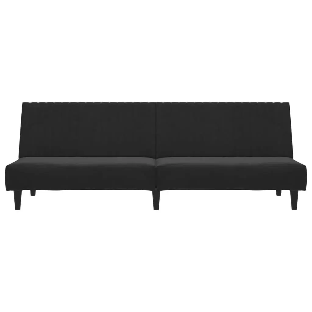 2-Seater Sofa Bed Black Velvet 375932