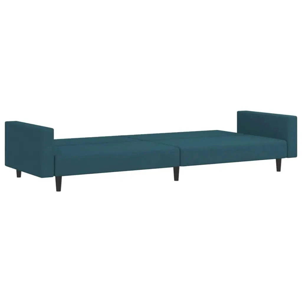 2-Seater Sofa Bed Blue Velvet 375936