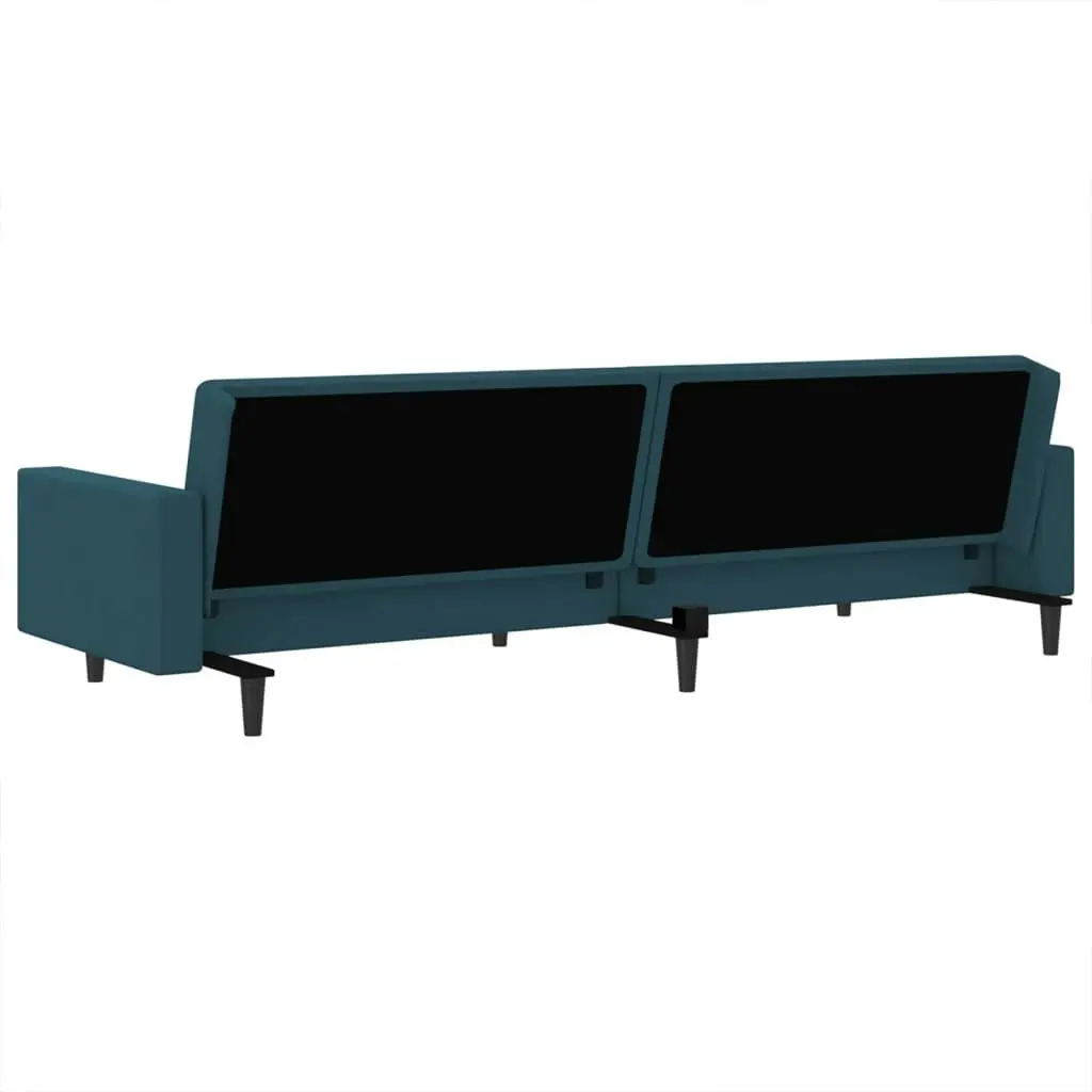 2-Seater Sofa Bed Blue Velvet 375936