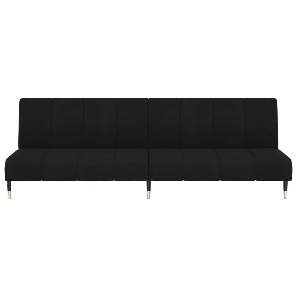 2-Seater Sofa Bed Black Velvet 375880