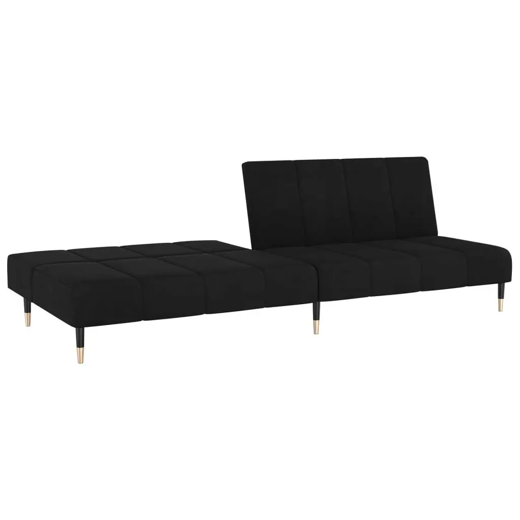 2-Seater Sofa Bed Black Velvet 375880