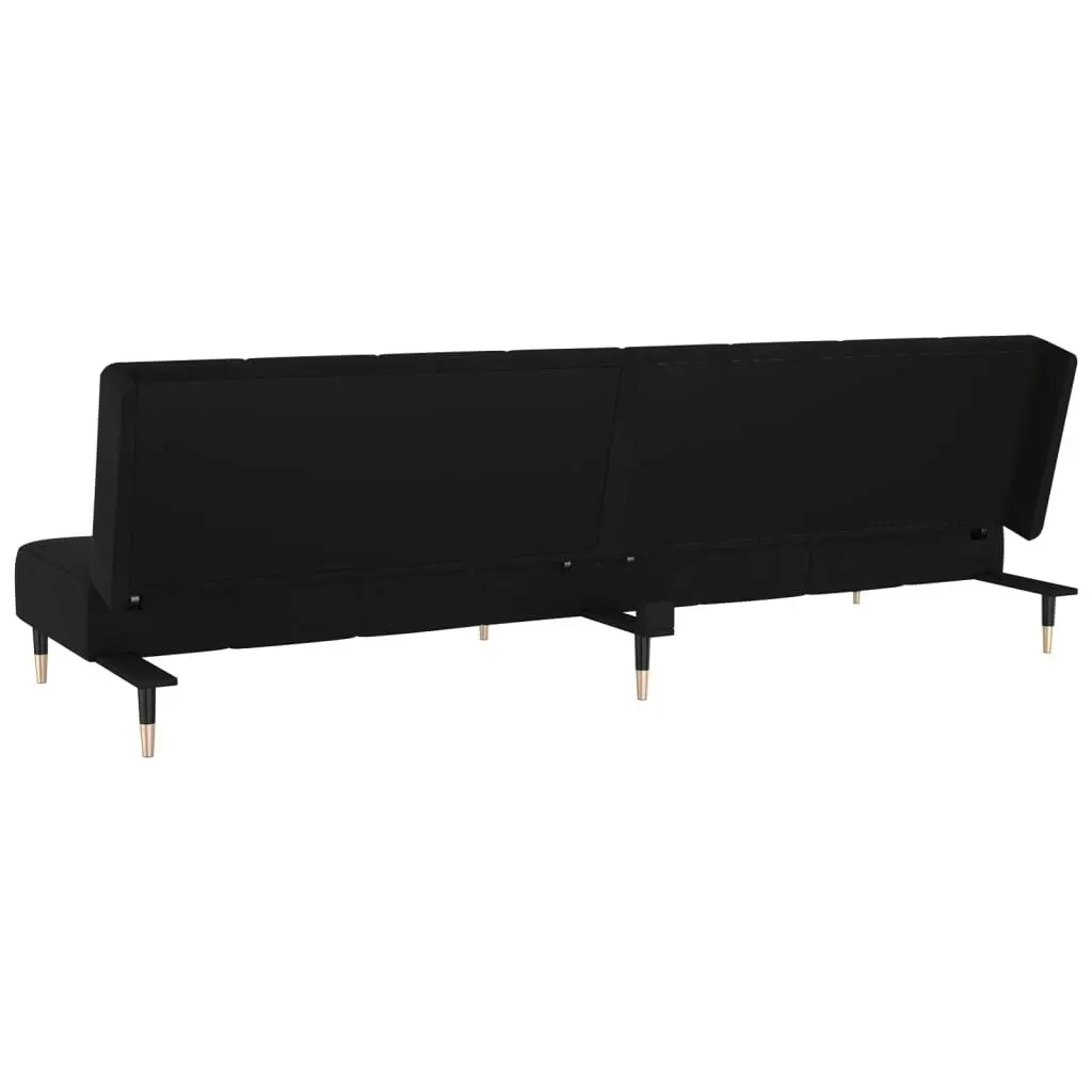 2-Seater Sofa Bed Black Velvet 375880