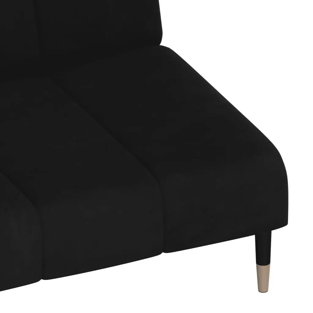 2-Seater Sofa Bed Black Velvet 375880