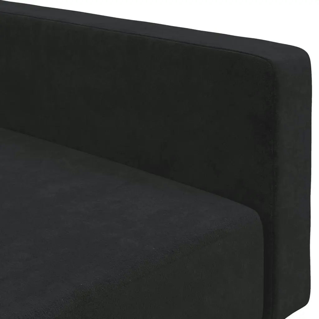 2-Seater Sofa Bed Black Velvet 375740