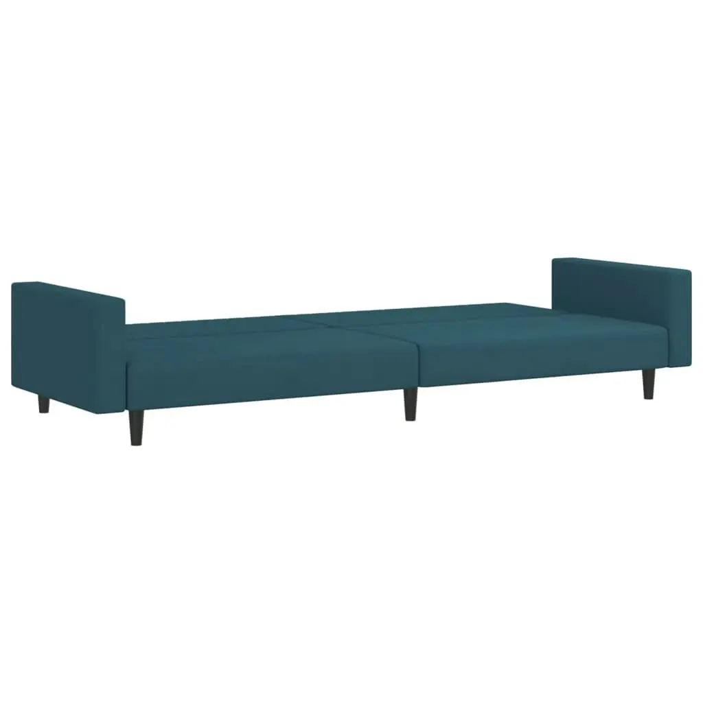 2-Seater Sofa Bed Blue Velvet 337649