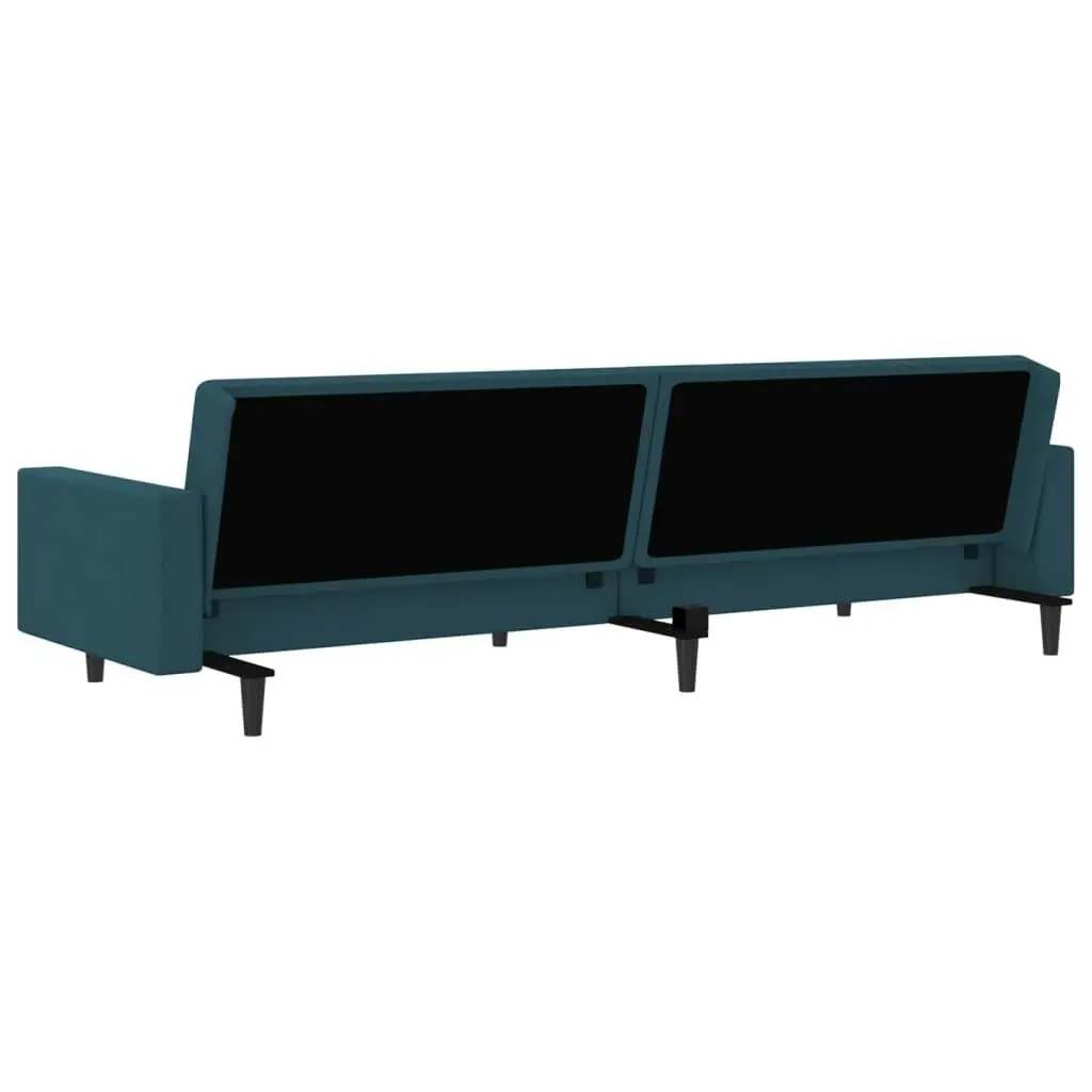 2-Seater Sofa Bed Blue Velvet 337649