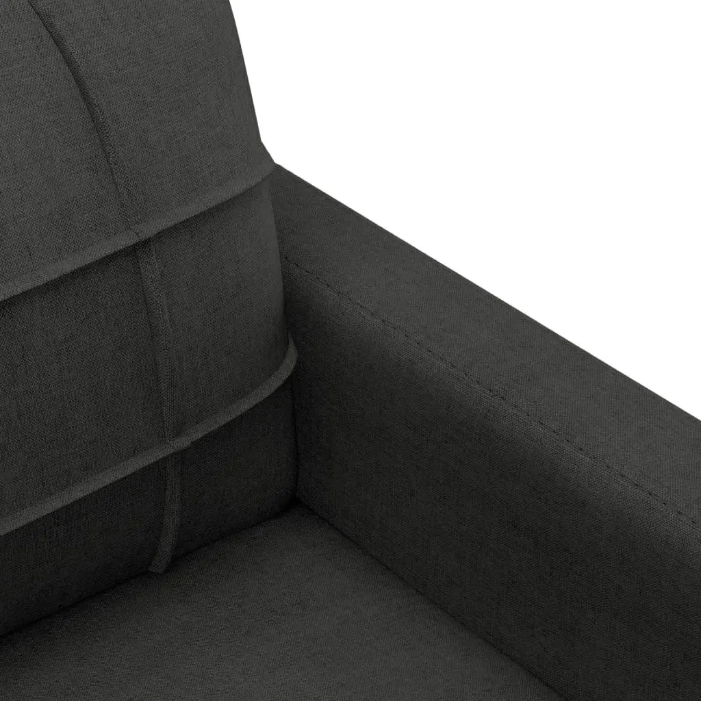 2-Seater Sofa Black 120 cm Fabric 359087