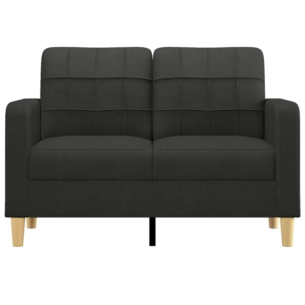 2-Seater Sofa Black 120 cm Fabric 359087