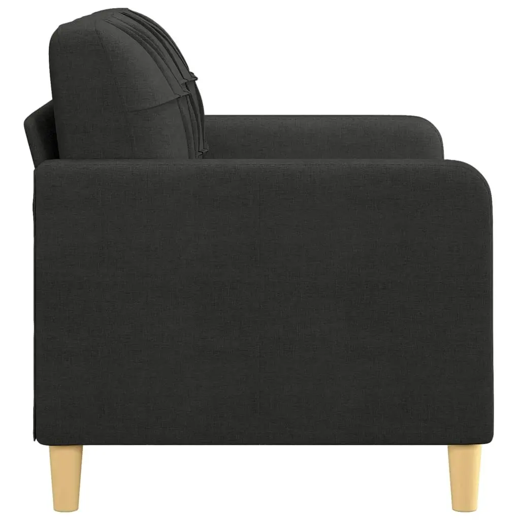 2-Seater Sofa Black 120 cm Fabric 359087