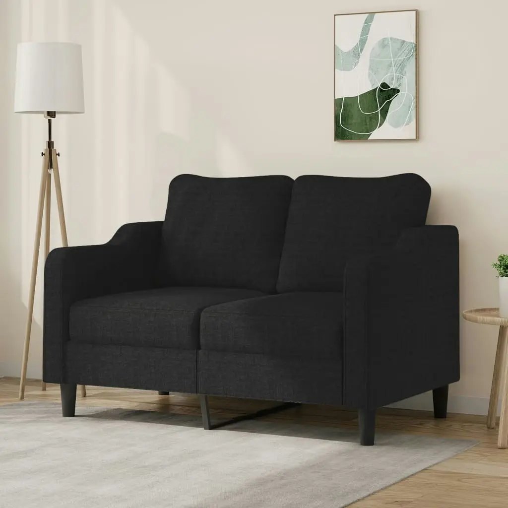 2-Seater Sofa Black 120 cm Fabric 359355