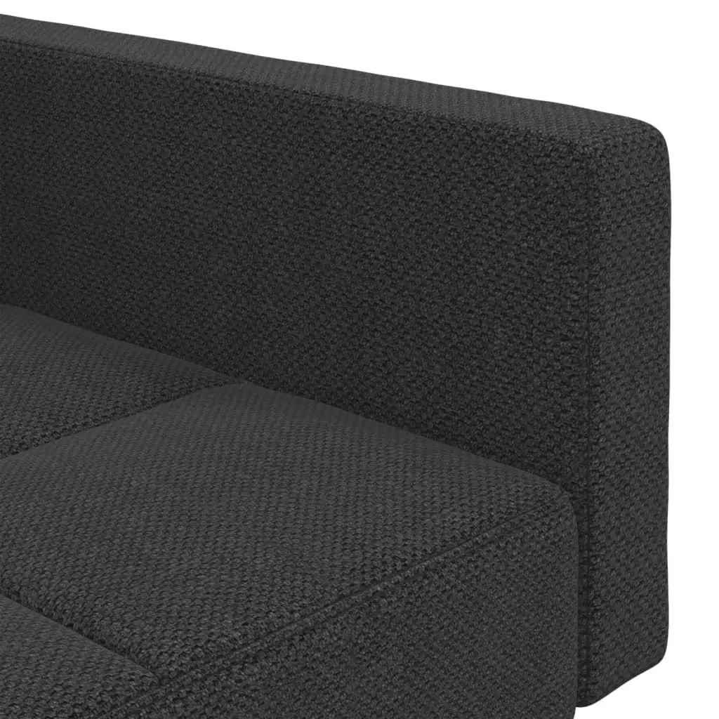 2-Seater Sofa Bed with Two Pillows Dark Grey Fabric 375800