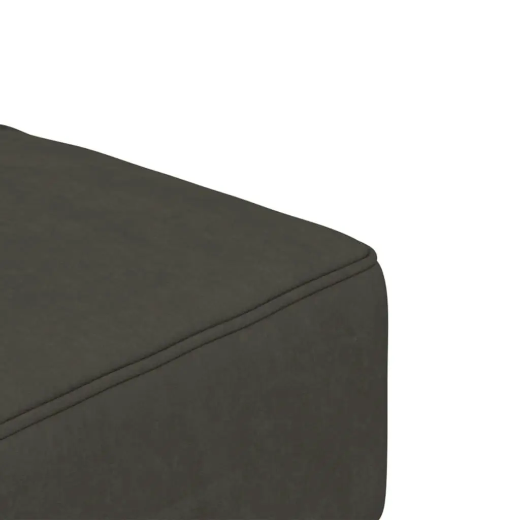 2-Seater Sofa Bed with Two Pillows Dark Grey Velvet 375808