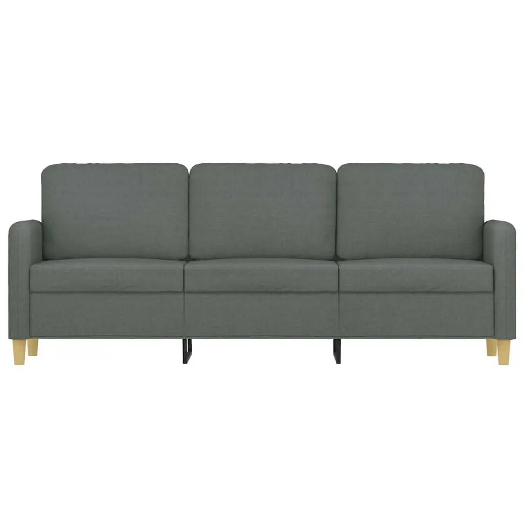 3-Seater Sofa Dark Grey Fabric 180 cm 359487