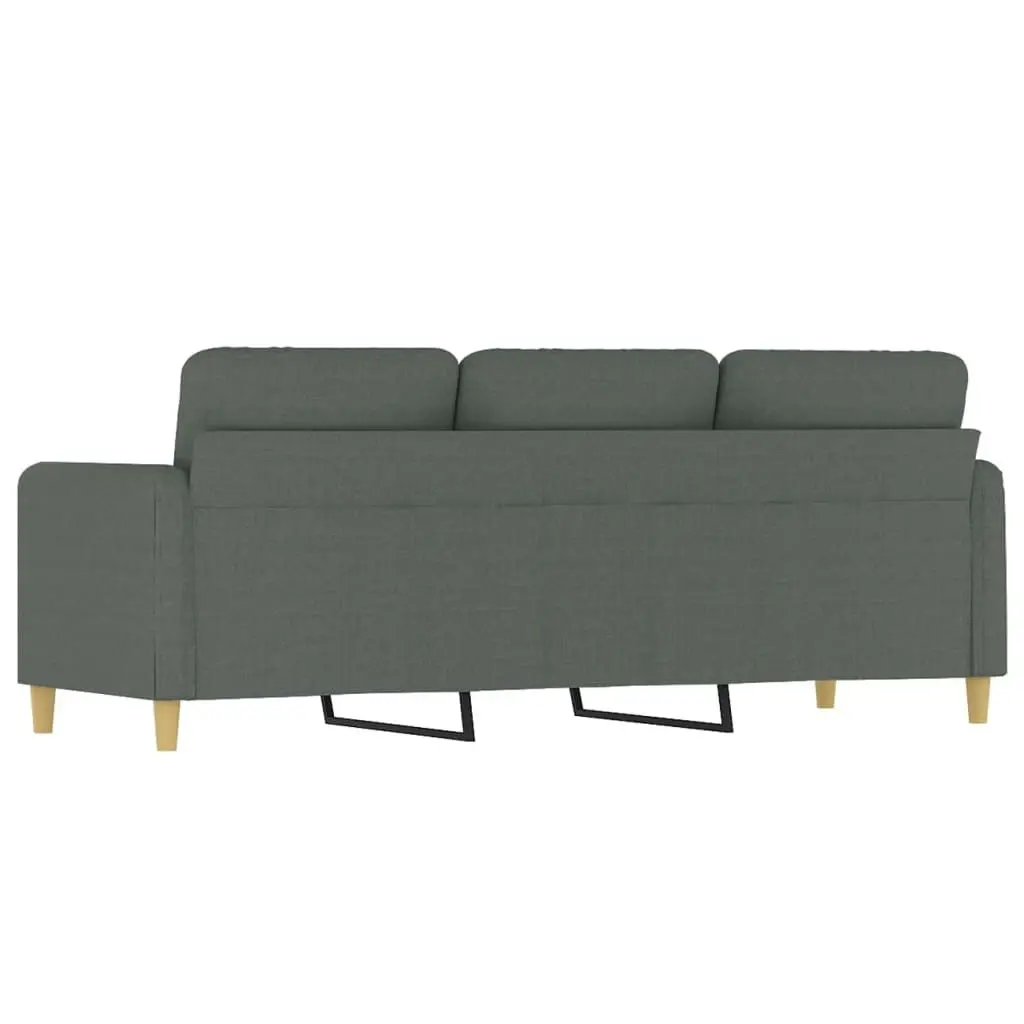 3-Seater Sofa Dark Grey Fabric 180 cm 359487