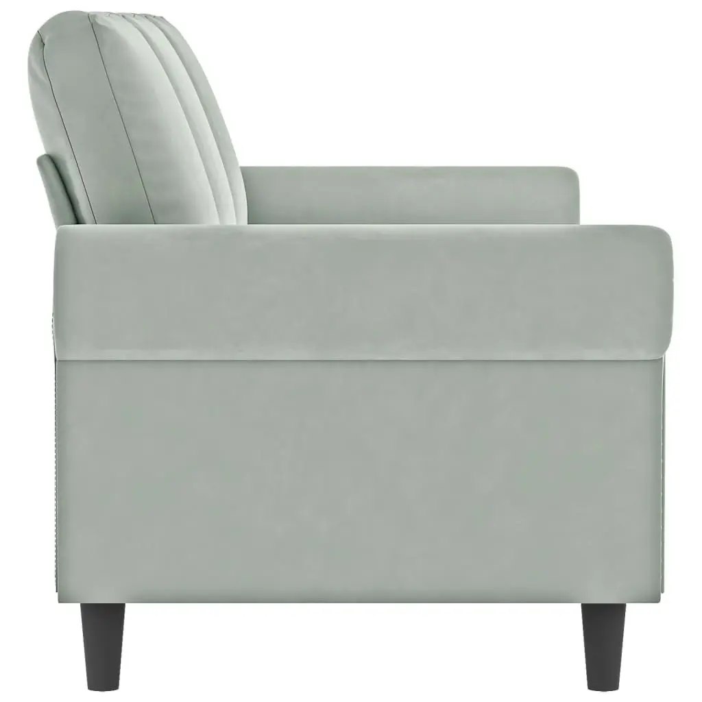 3-Seater Sofa Light Grey 180 cm Velvet 359539