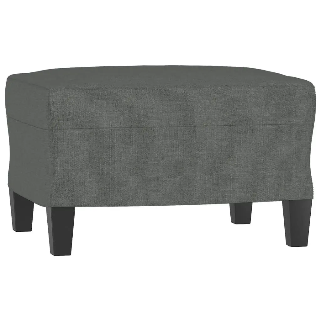 3-Seater Sofa with Footstool Dark Grey 180 cm Fabric 3201090