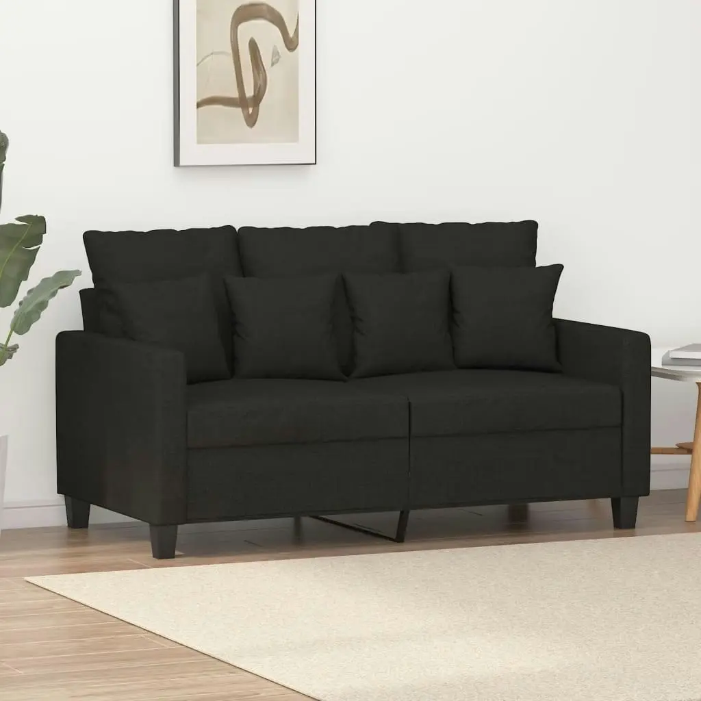 2-Seater Sofa Black 120 cm Fabric 359263