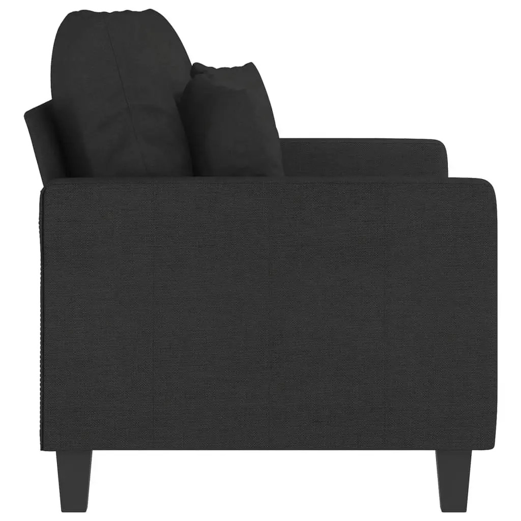 2-Seater Sofa Black 120 cm Fabric 359263