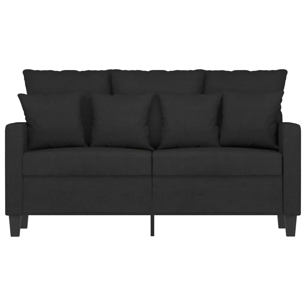 2-Seater Sofa Black 120 cm Fabric 359263