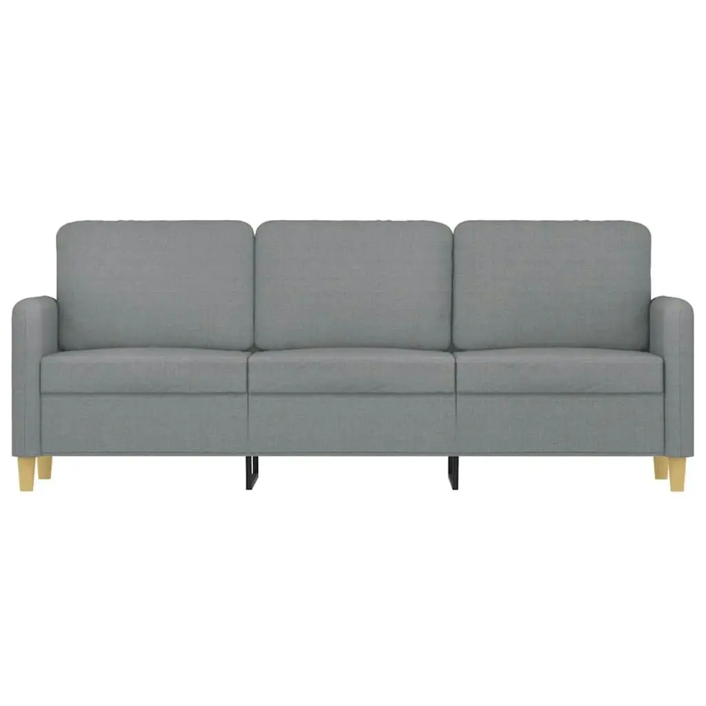 3-Seater Sofa Light Grey Fabric 180 cm 359486