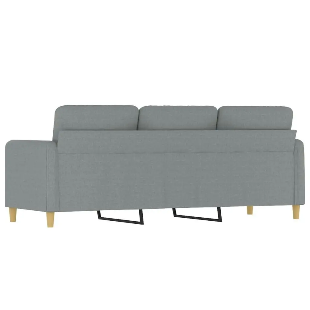 3-Seater Sofa Light Grey Fabric 180 cm 359486