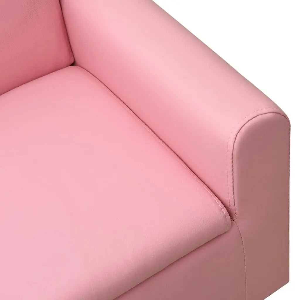 Children Sofa Pink Faux Leather 325503