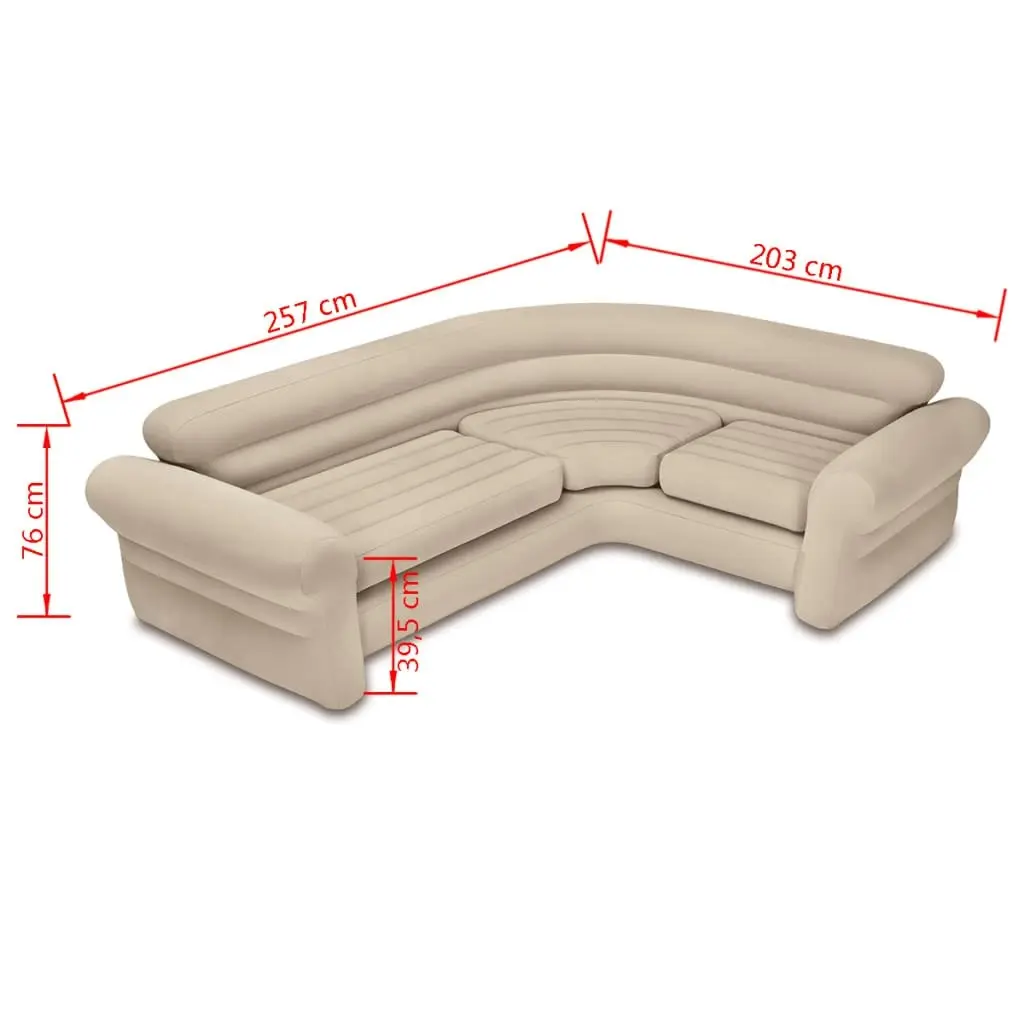 Intex Inflatable Corner Sofa/Couch 257x203x76 cm 68575NP 3202736