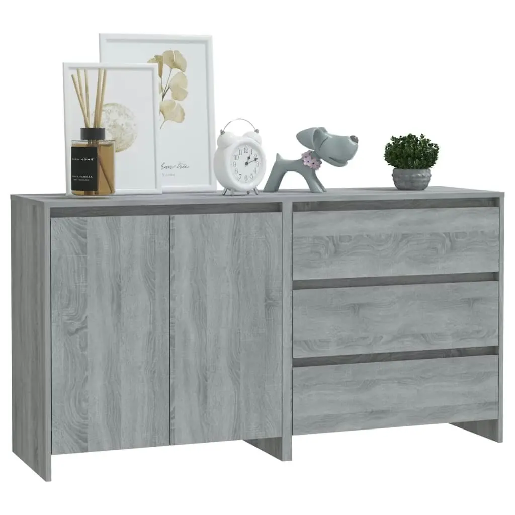 2 Piece Sideboard Grey Sonoma Engineered Wood 3098063