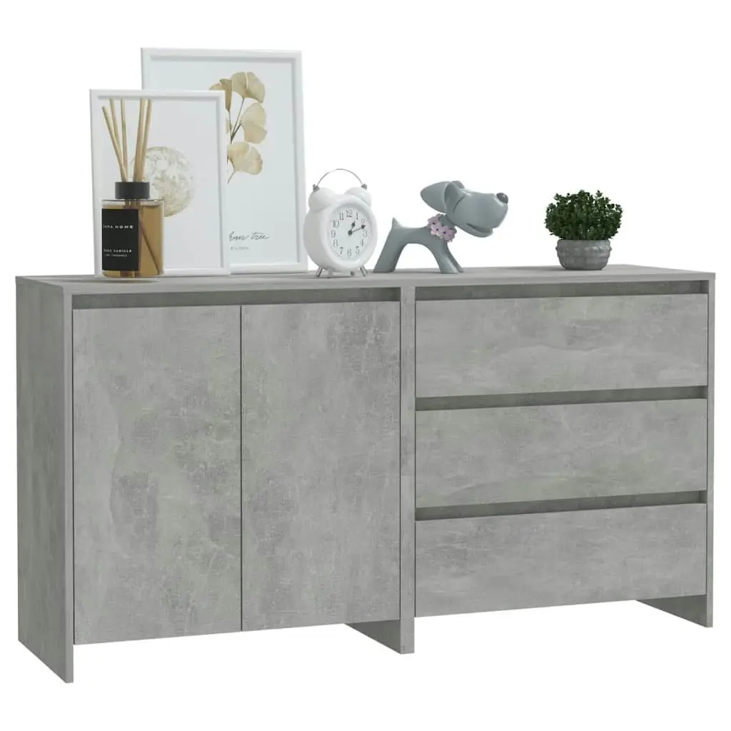 2 Piece Sideboard Concrete Grey Engineered Wood 3098060