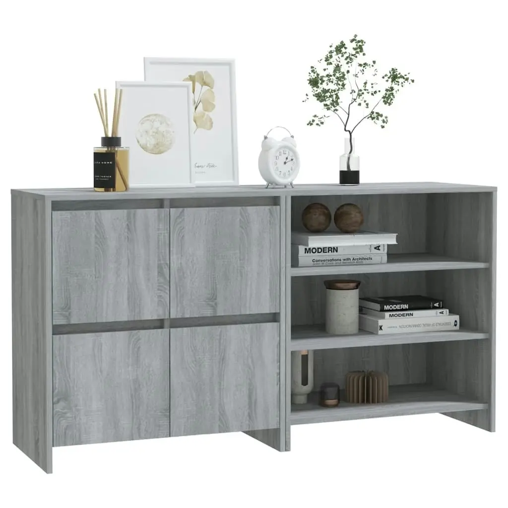 2 Piece Sideboard Grey Sonoma Engineered Wood 3098087