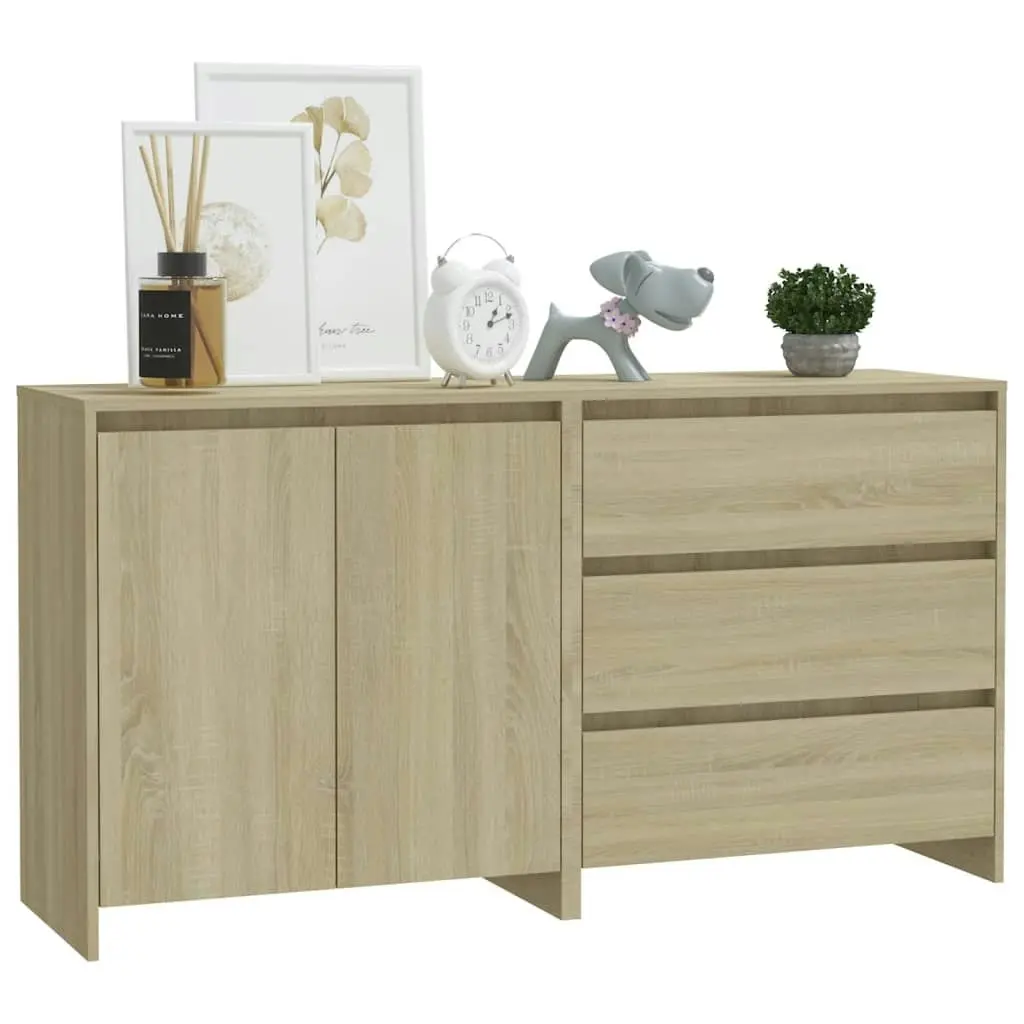 2 Piece Sideboard Sonoma Oak Engineered Wood 3098059