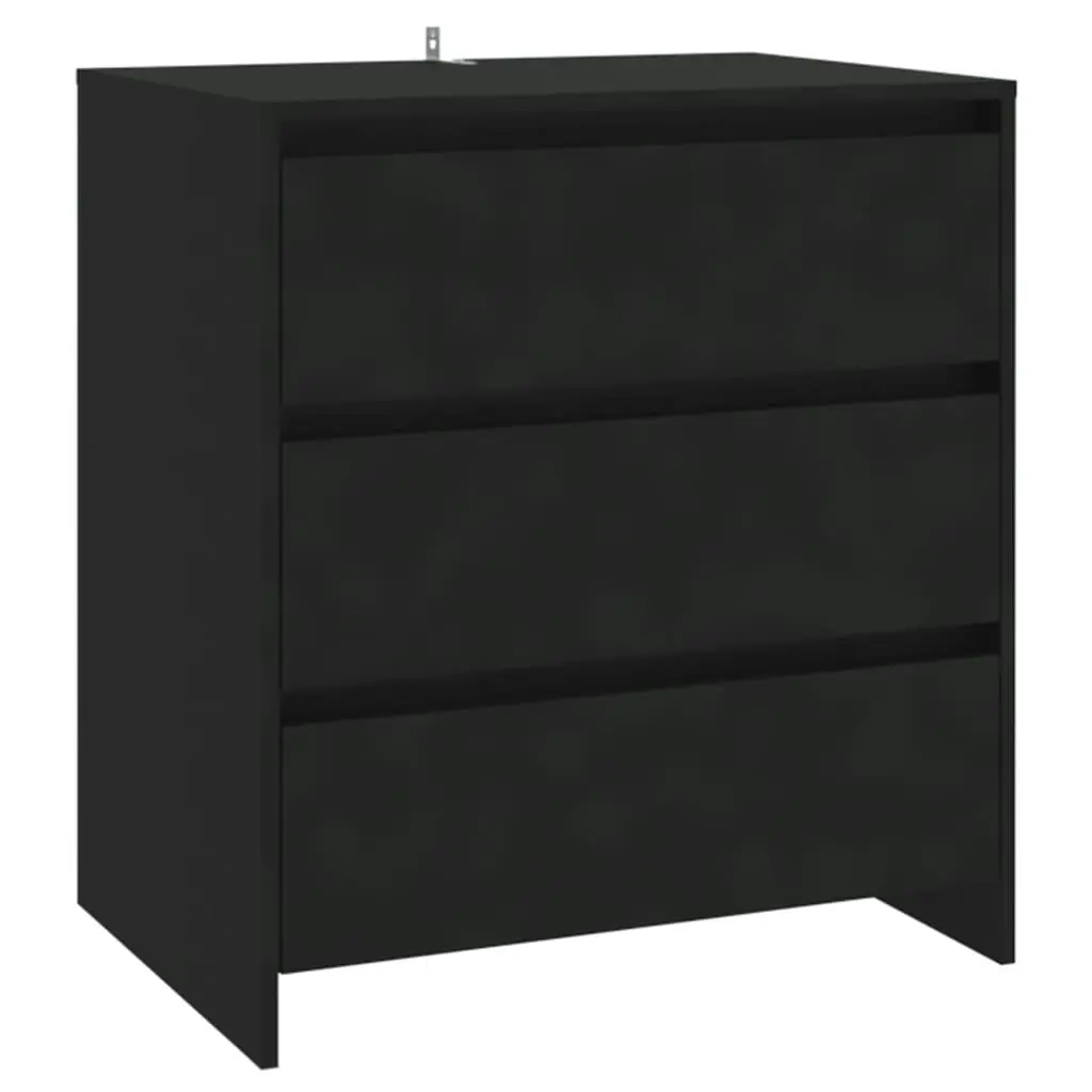 2 Piece Sideboard Black Engineered Wood 3098058