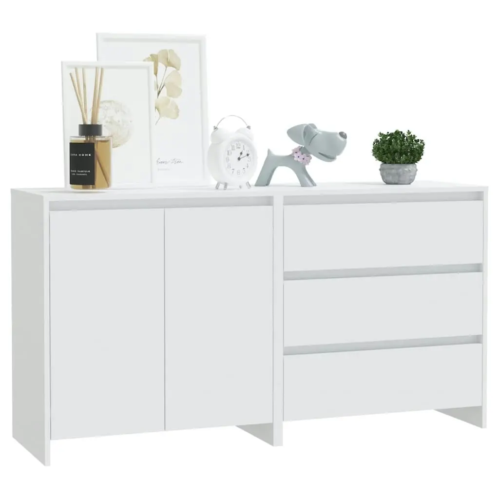 2 Piece Sideboard White Engineered Wood 3098057