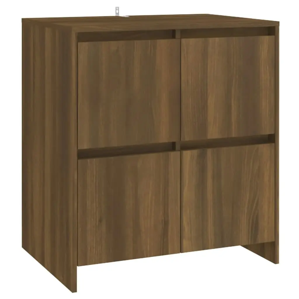 2 Piece Sideboard Brown Oak Engineered Wood 3098088