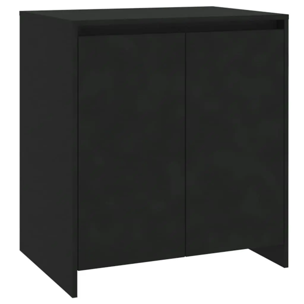 3 Piece Sideboard Black Engineered Wood 3098066