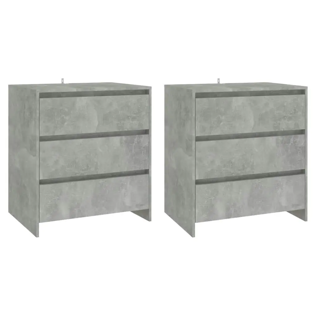 3 Piece Sideboard Concrete Grey Engineered Wood 3098068