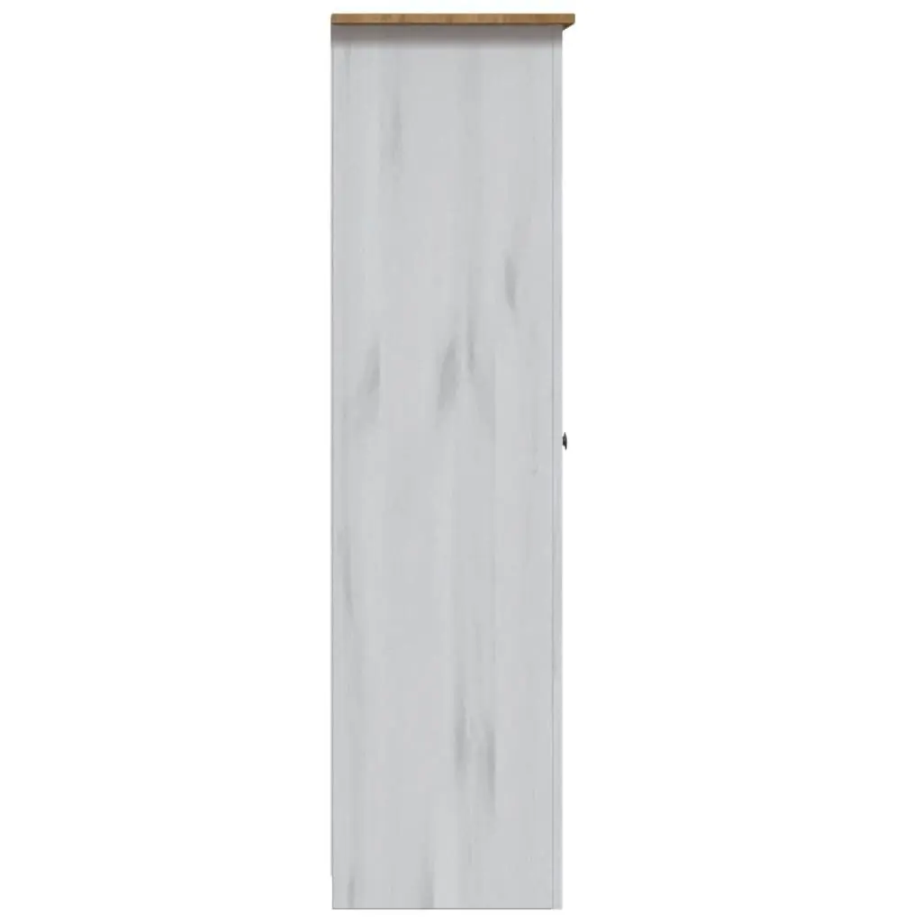 3-Door Wardrobe White 118x50x171.5 cm Pine Panama Range 282663